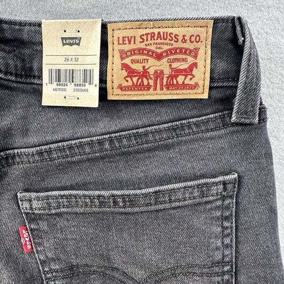 LEVI’S Women’s Super Low Bootcut Jeans Black Washed Size 26 Low-Rise Y2k *New* - Picture 8 of 15